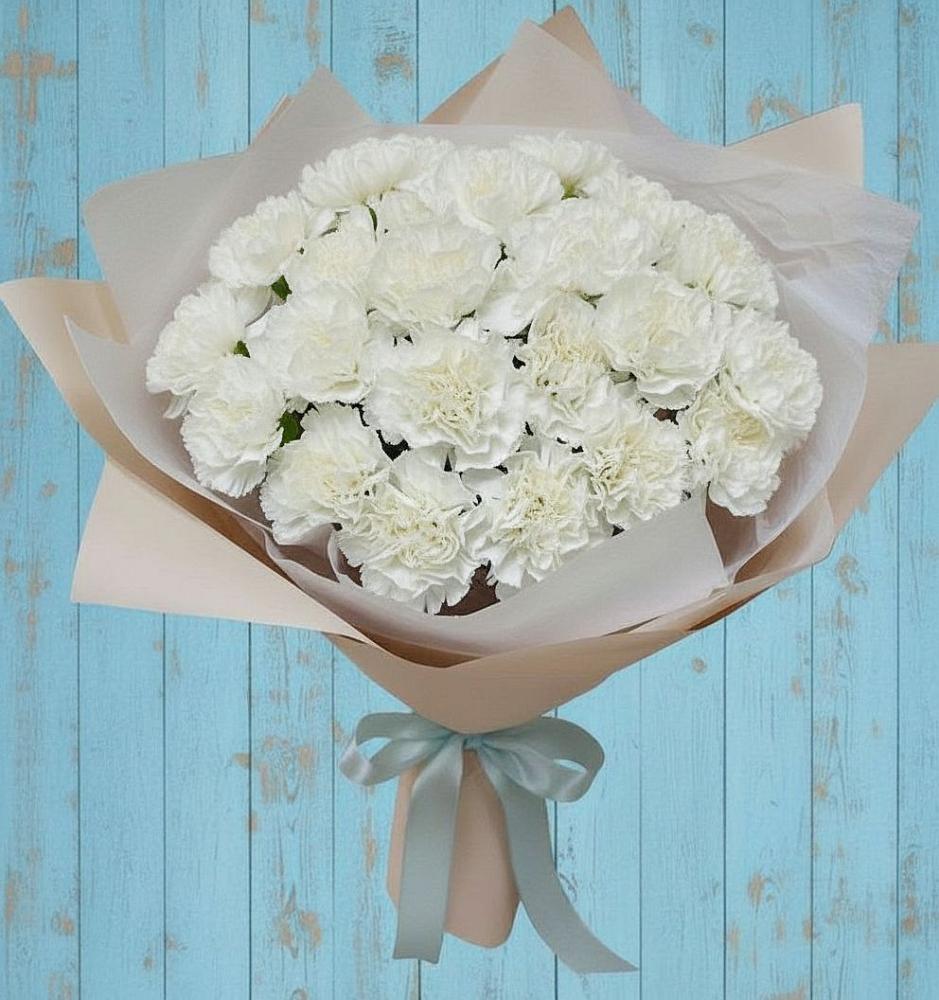 Букет цветов из: Гвоздики в Ольгинской