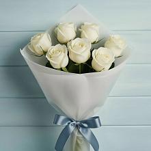 Букет 7 Белых роз Эдлесс Лав #REPLACE_PRED# Ольгинской