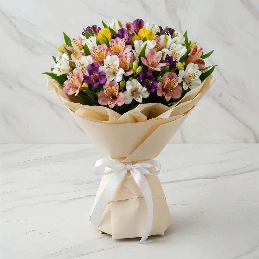 Букет цветов из: Альстромерии в Ольгинской