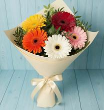 Букет цветов из:  Герберы #REPLACE_PRED# Ольгинской