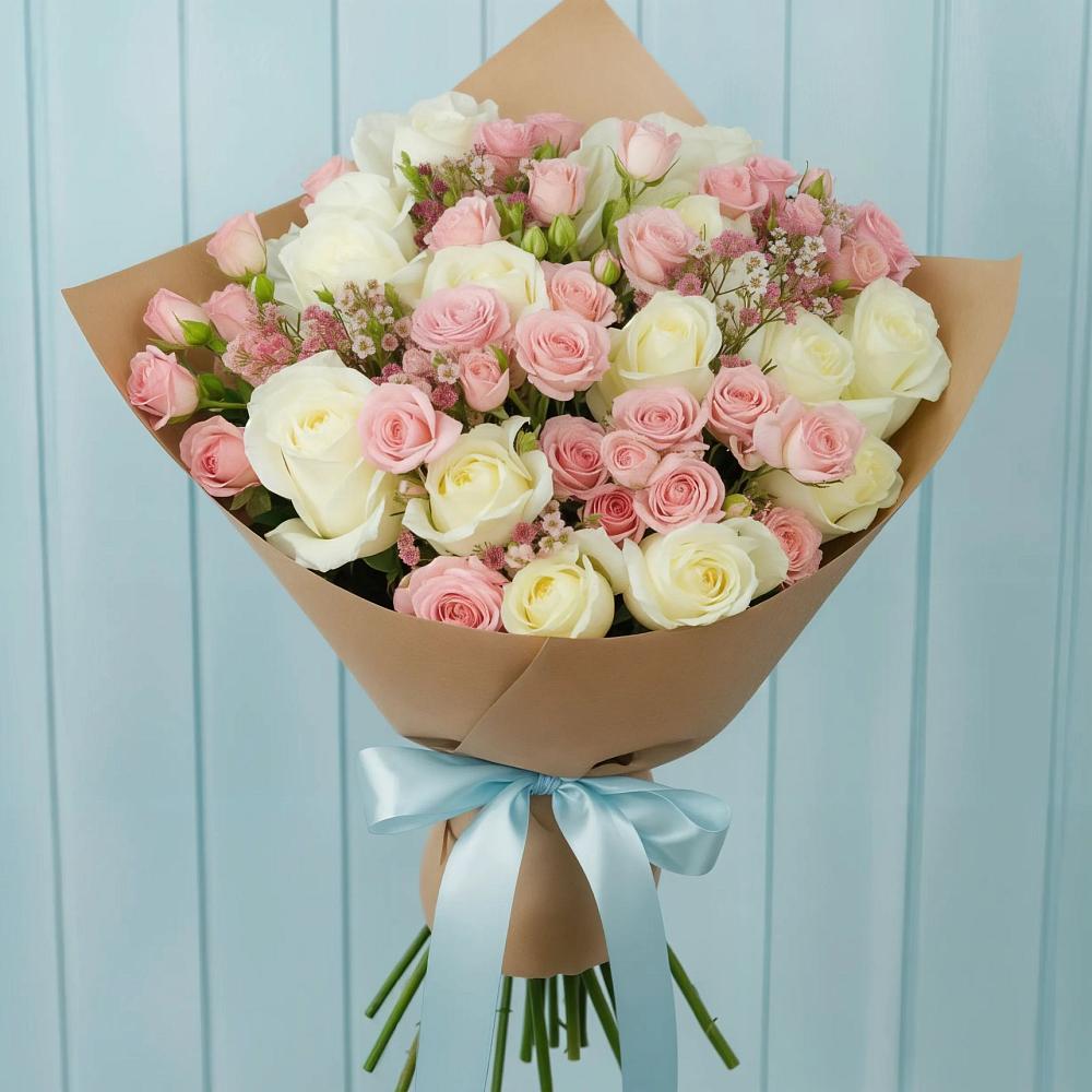 Букет цветов из: Розы в Ольгинской