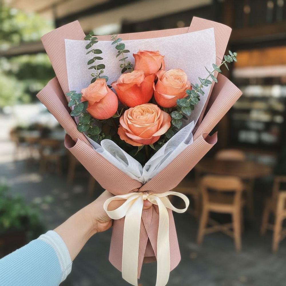 Букет цветов из: Розы в Ольгинской