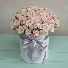 Цветочная композиция из Розы в шляпной коробке #REPLACE_PRED# Ольгинской