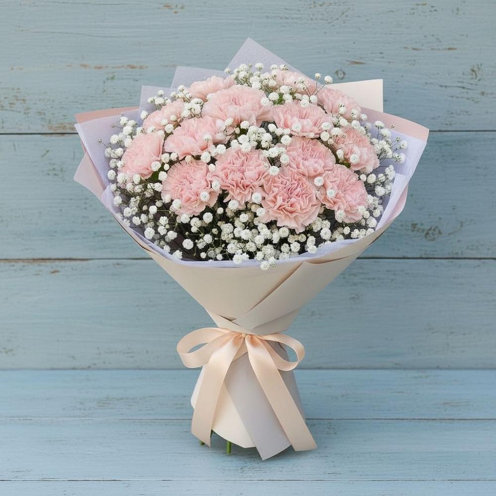 Букет цветов из: Гвоздики в Ольгинской