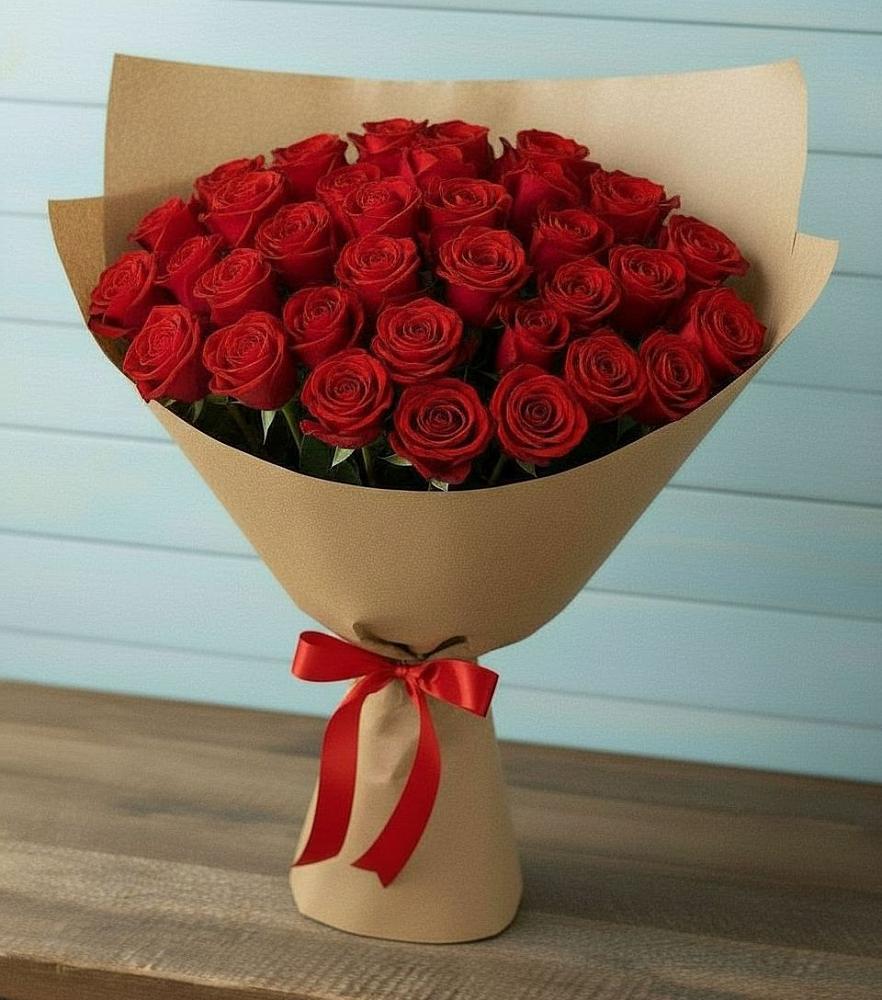 Букет Красные розы Милано в Ольгинской