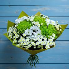 Букет цветов из:  Хризантемы #REPLACE_PRED# Ольгинской