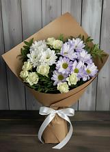 Букет цветов из:  Хризантемы и Розы в Ольгинской