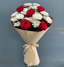 Букет цветов из:  Розы и Хризантемы в Ольгинской