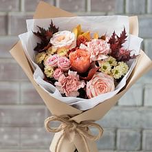 Букет цветов из:  Гвоздики, Хризантемы и Розы в Ольгинской
