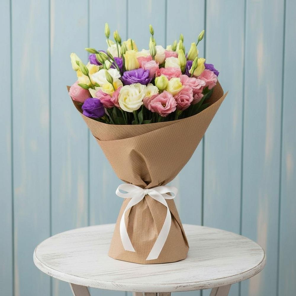 Букет цветов из: Лизиантусы в Ольгинской