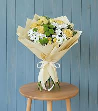 Букет цветов из:  Хризантемы и Розы #REPLACE_PRED# Ольгинской