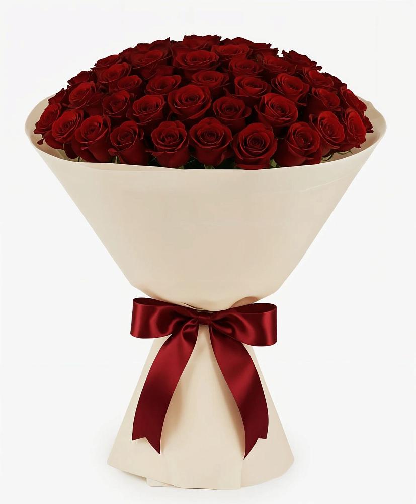 Букет 101 Бордовая роза Блэк Бакарра в Ольгинской