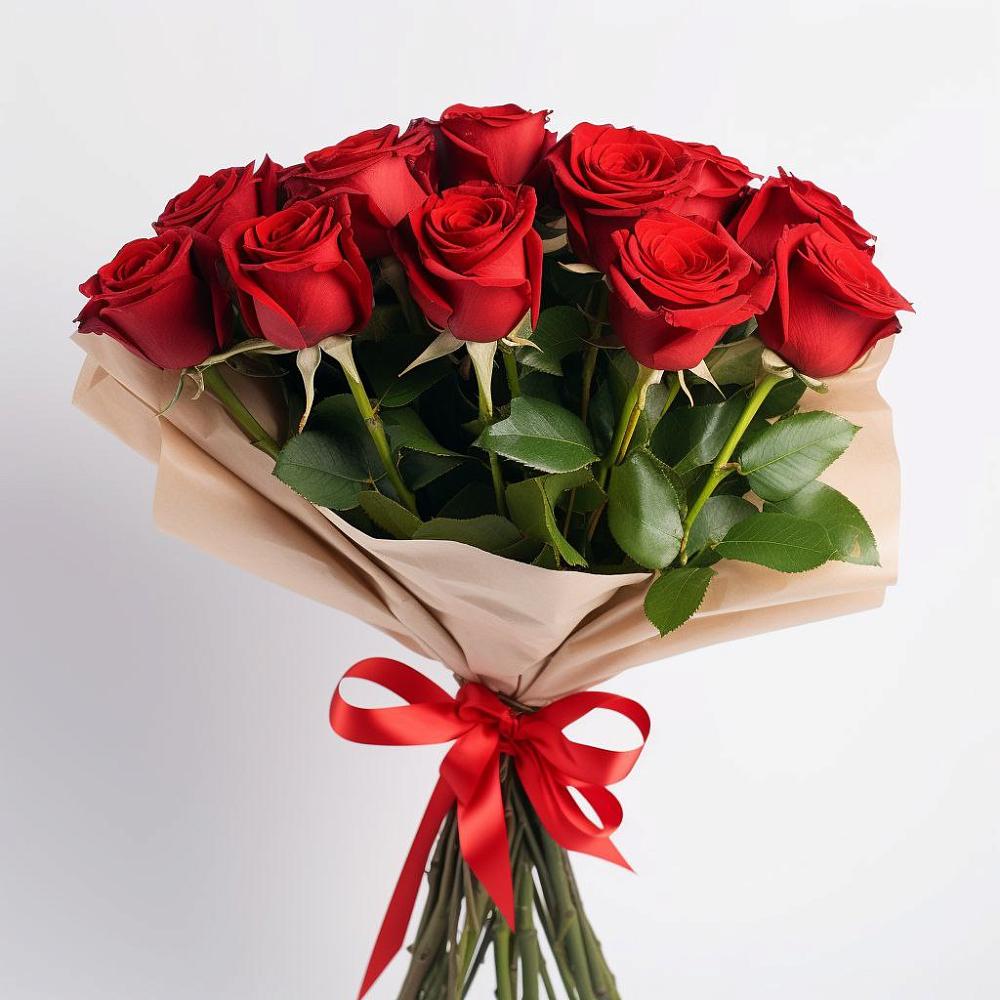 Букет 11 Красных роз Эдлесс Лав в Ольгинской