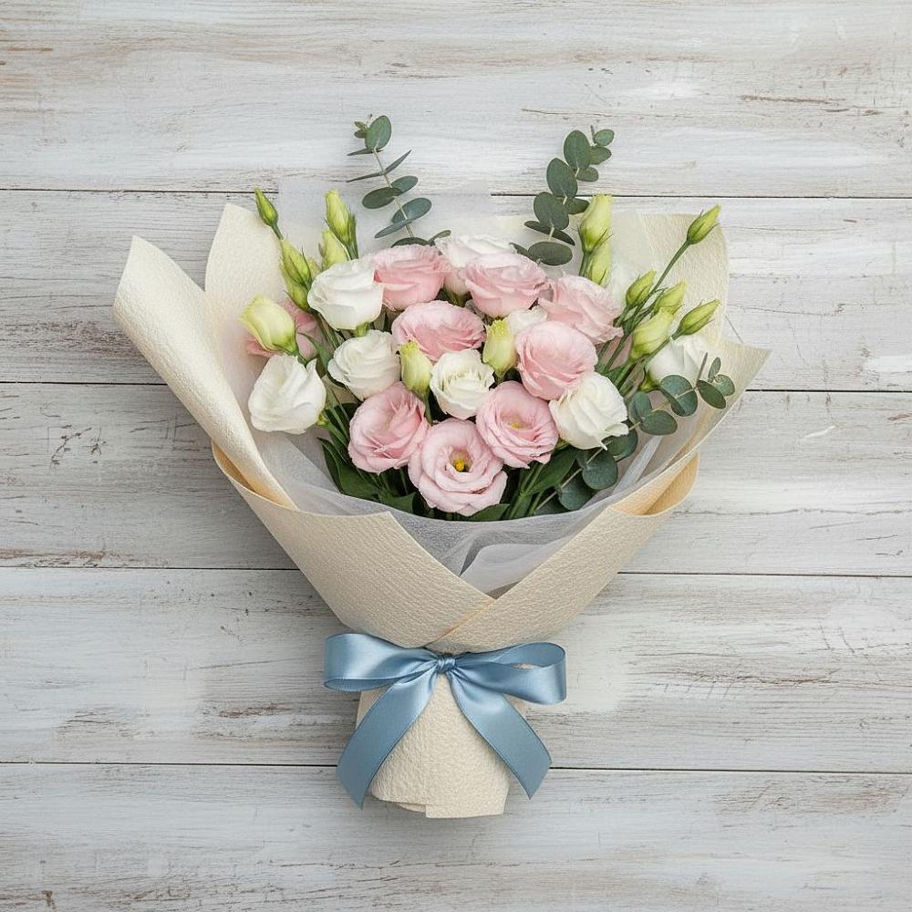 Букет цветов из: Лизиантусы в Ольгинской